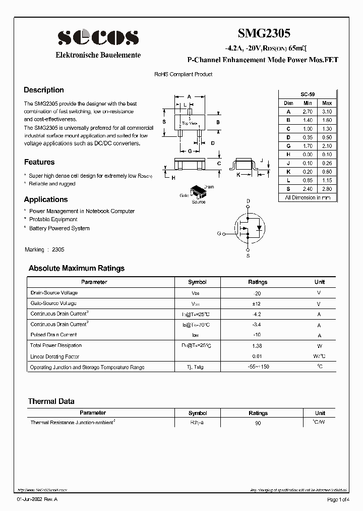 SMG2305_4977193.PDF Datasheet