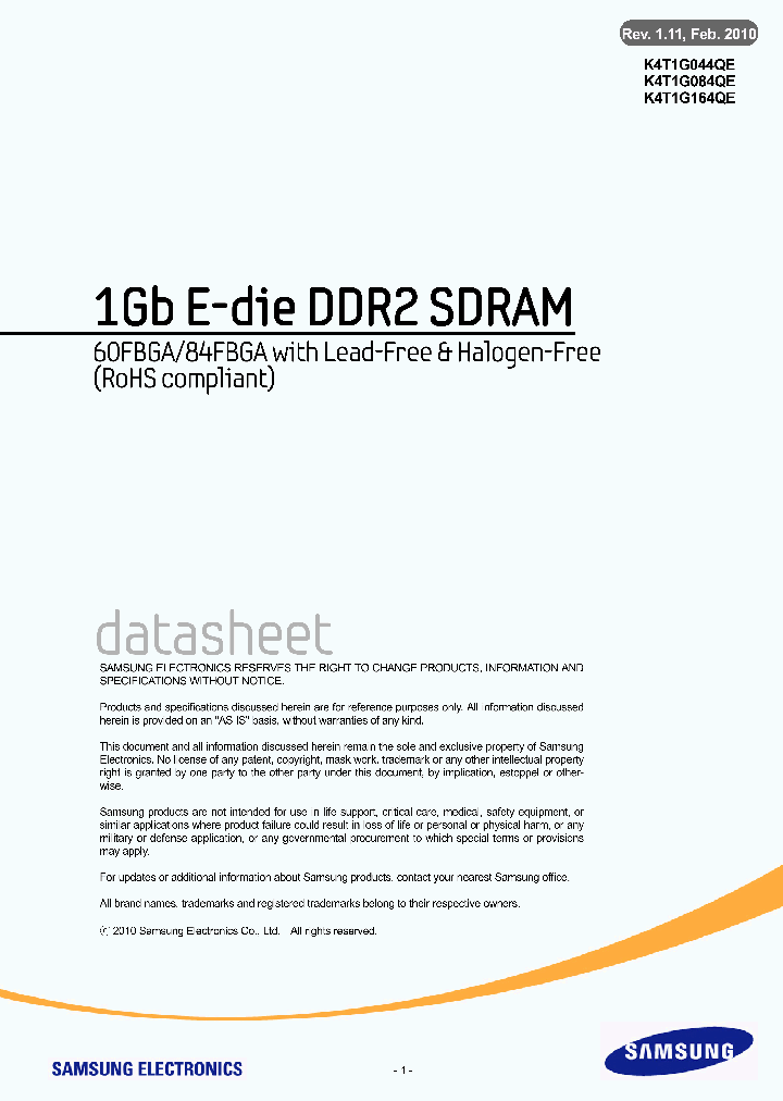 K4T1G044QE_4977628.PDF Datasheet
