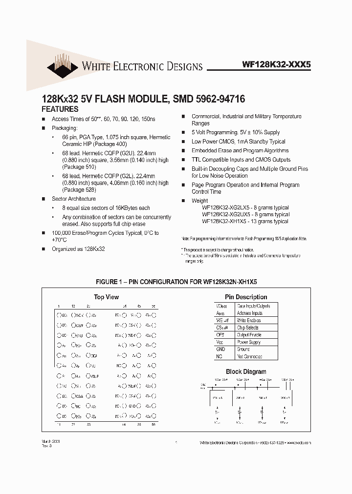 WF128K32-XXX5_4979347.PDF Datasheet