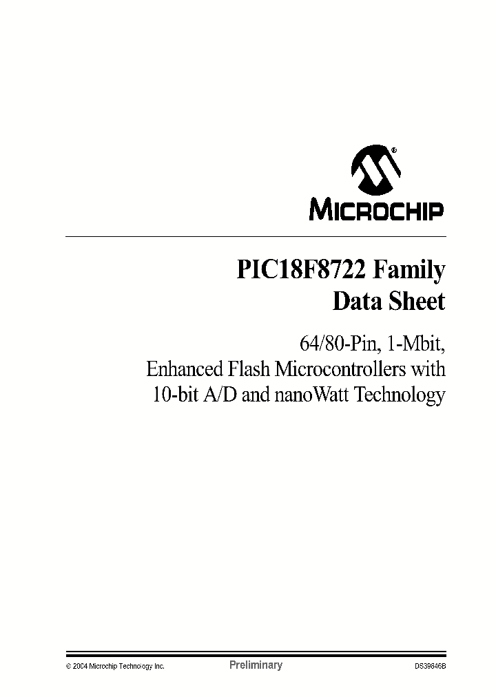 PIC18F6527TEPTQTP_4980277.PDF Datasheet