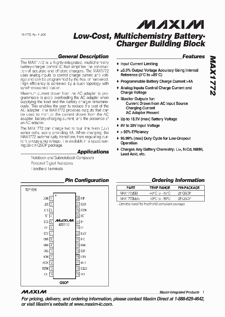 MAX1772EEI_4981807.PDF Datasheet