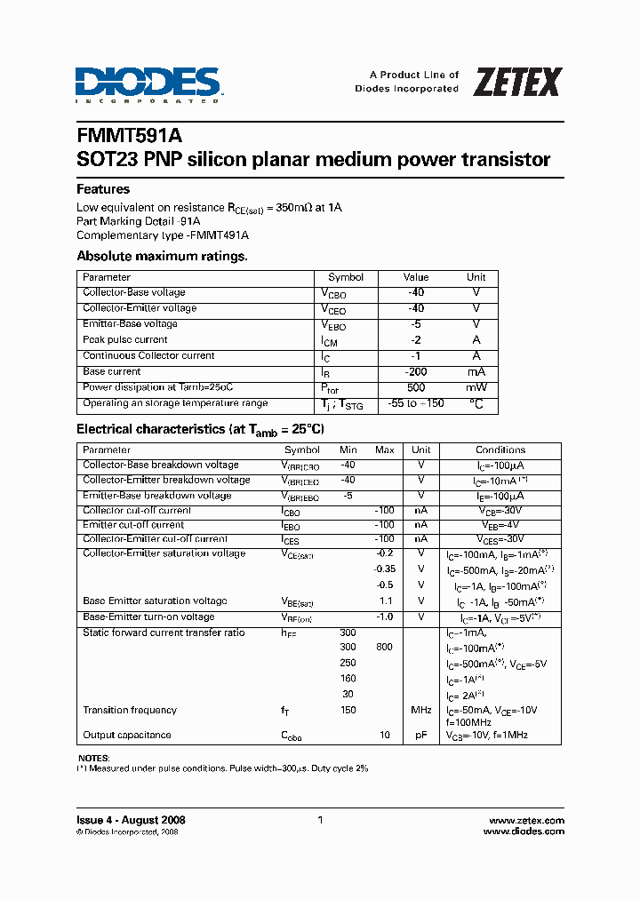 FMMT591A_4983536.PDF Datasheet