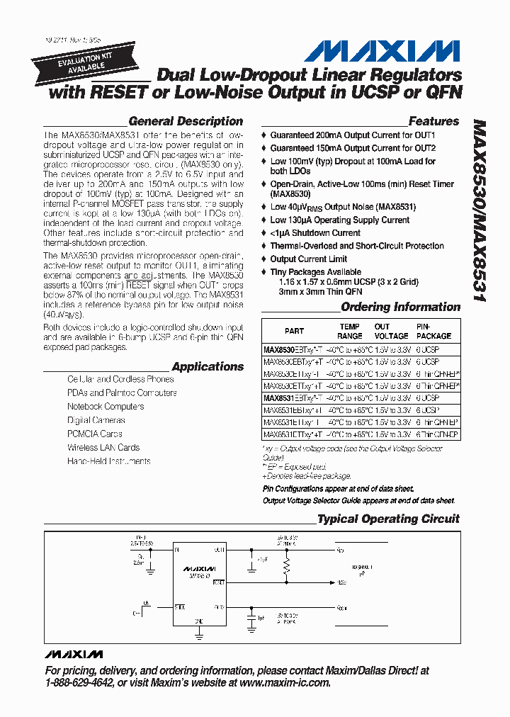 MAX8530ETTK2_4983615.PDF Datasheet
