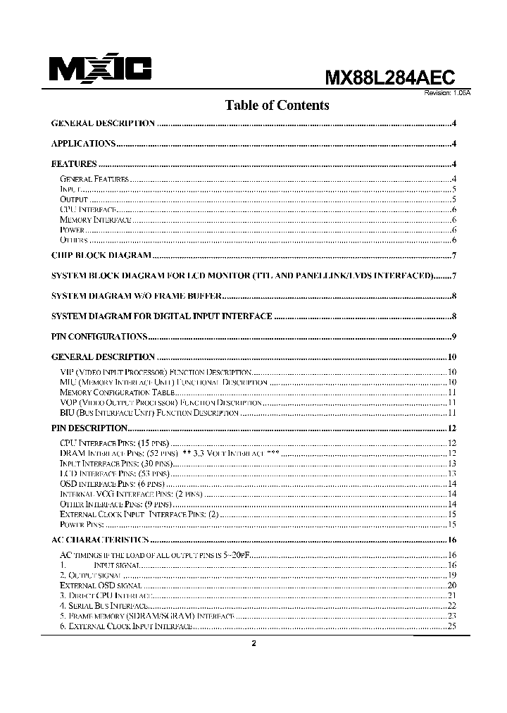 MX88L284AEC_4987271.PDF Datasheet