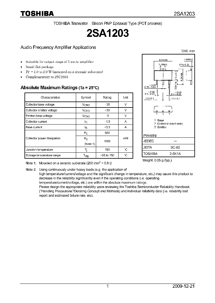 2SA120309_4987419.PDF Datasheet