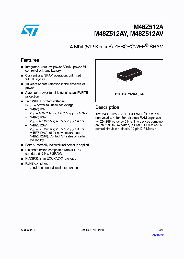 M48Z512A10_4987421.PDF Datasheet