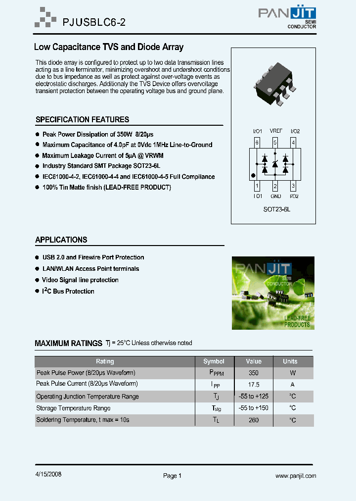PJUSBLC6-208_4987432.PDF Datasheet