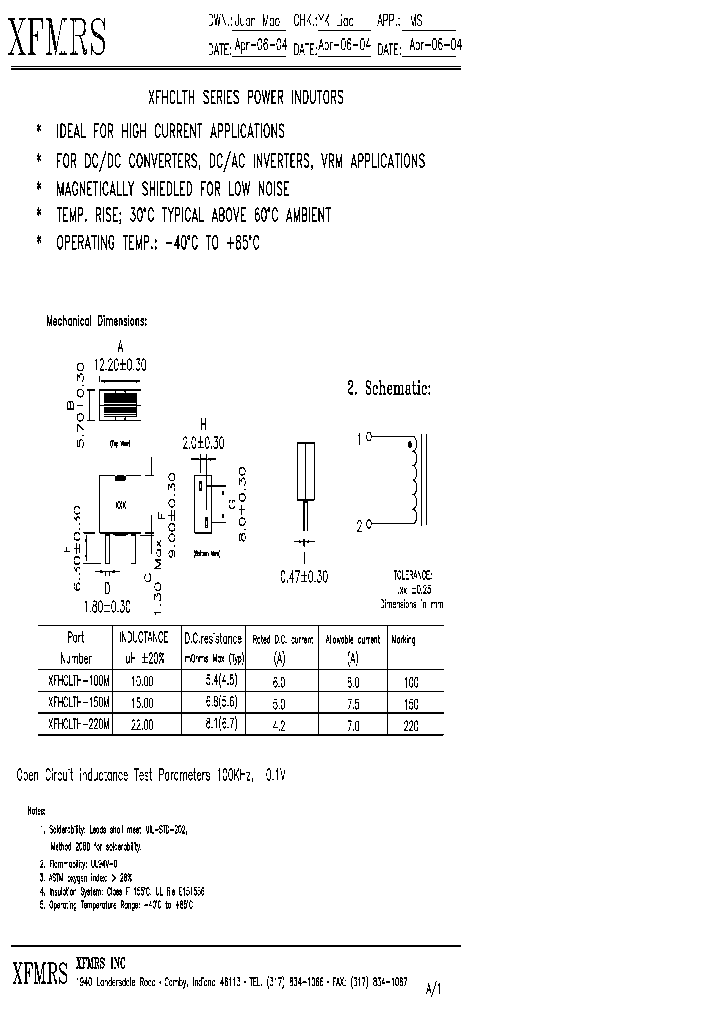 XFHCLTH-100M_4989404.PDF Datasheet