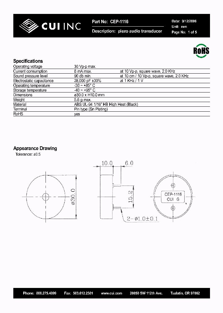 CEP-1116_4993111.PDF Datasheet