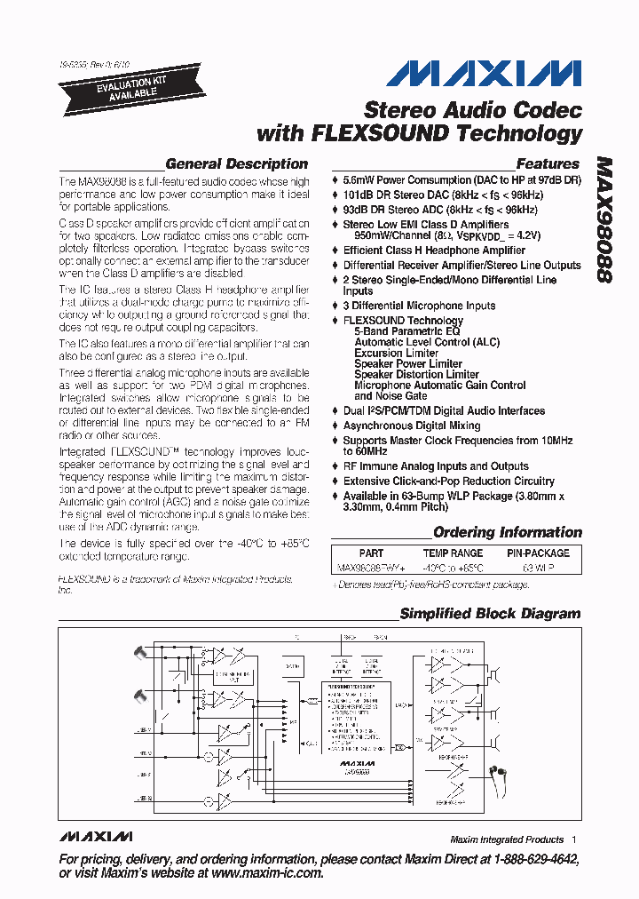 MAX98088_4993953.PDF Datasheet
