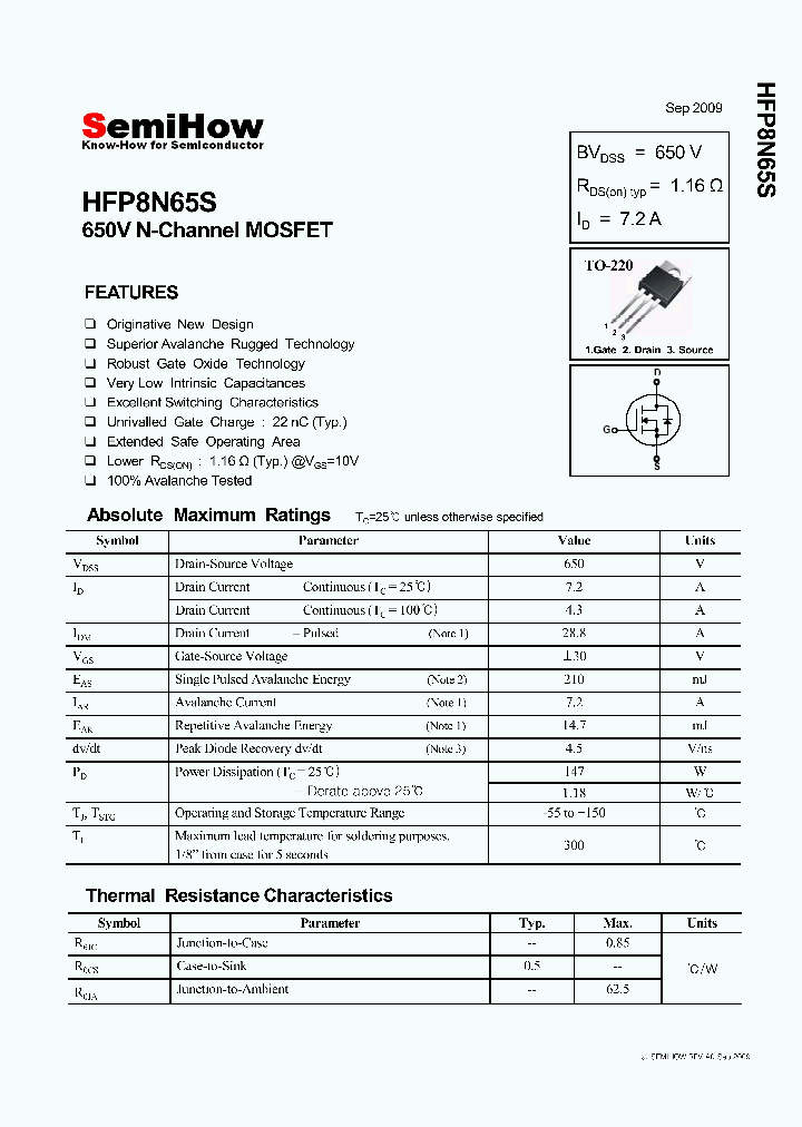 HFP8N65S_4994390.PDF Datasheet