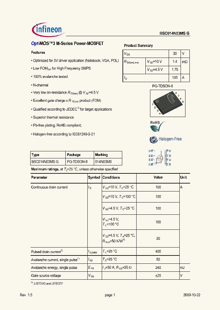 BSC014N03MSG_4996100.PDF Datasheet