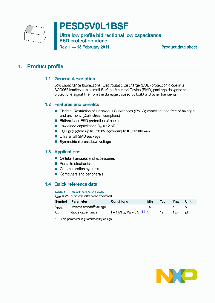 PESD5V0L1BSF_4998309.PDF Datasheet