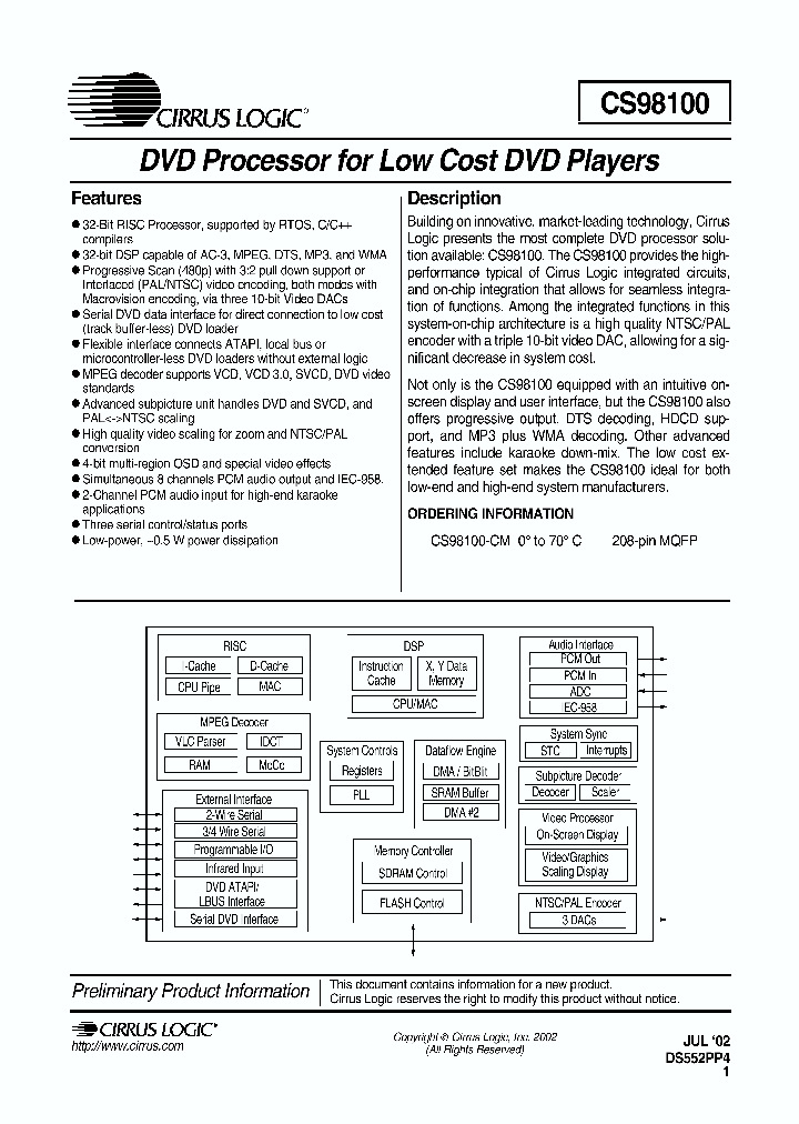 CS98100_5001454.PDF Datasheet