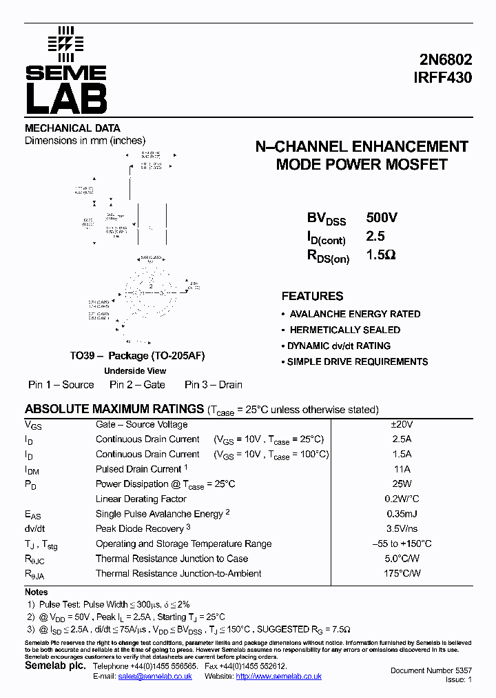 IRFF430_5005263.PDF Datasheet