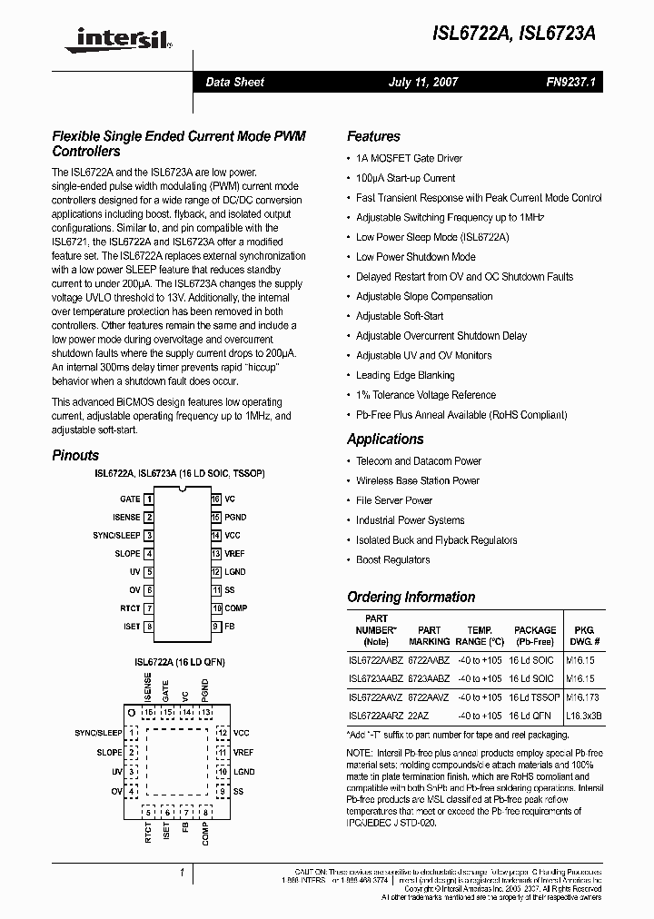 ISL6722A_5007022.PDF Datasheet