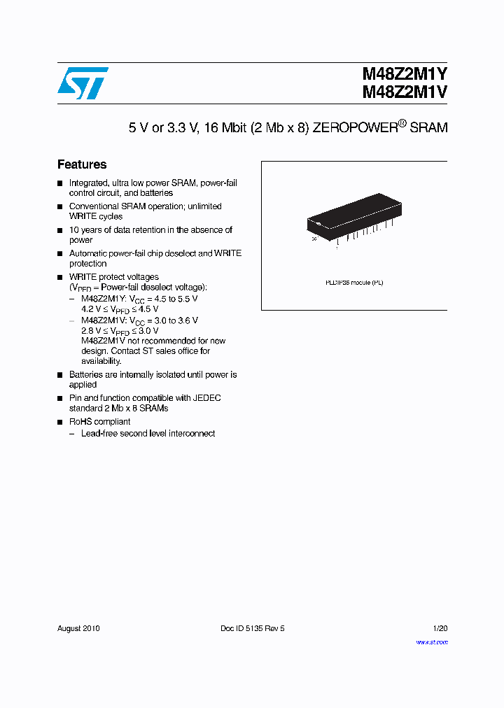 M48Z2M1Y10_5010862.PDF Datasheet