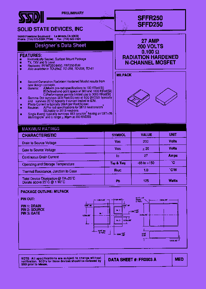 SFFD250_5011855.PDF Datasheet