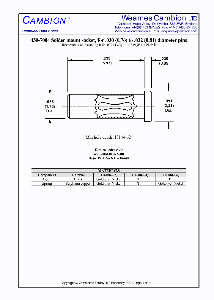 450-7004_5013032.PDF Datasheet