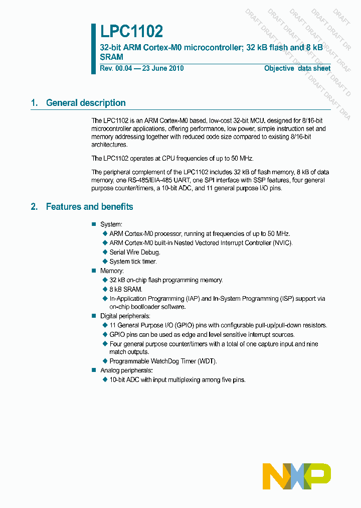 LPC1102_5013220.PDF Datasheet