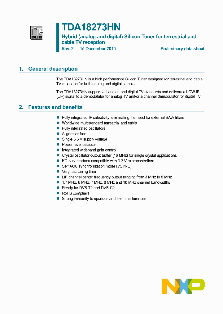 TDA18273C1_5014367.PDF Datasheet