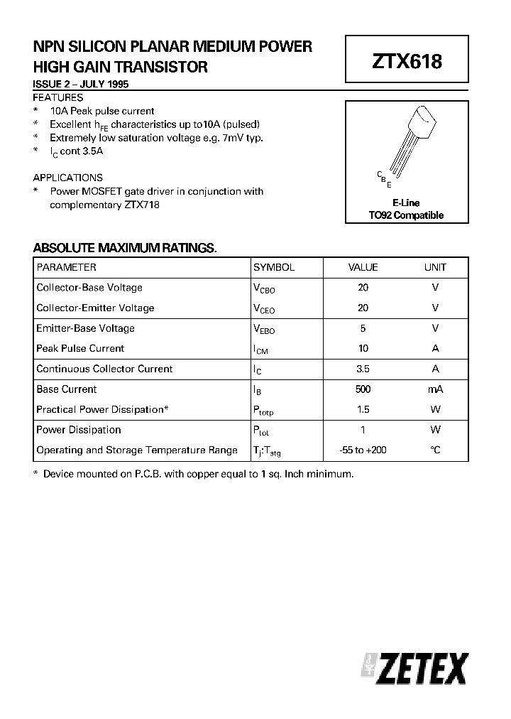 ZTX618_5017149.PDF Datasheet