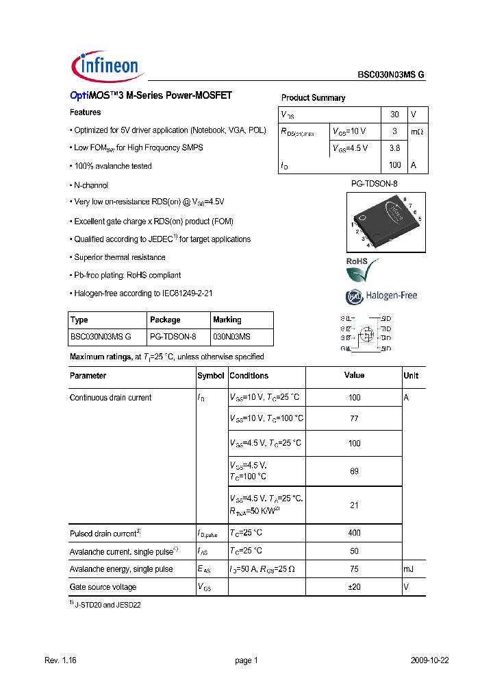 BSC030N03MSG_5017884.PDF Datasheet