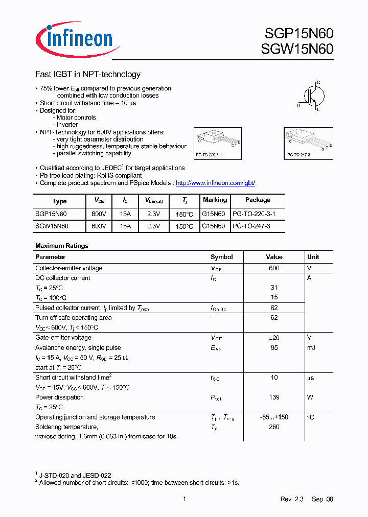 SGW15N60_5019036.PDF Datasheet