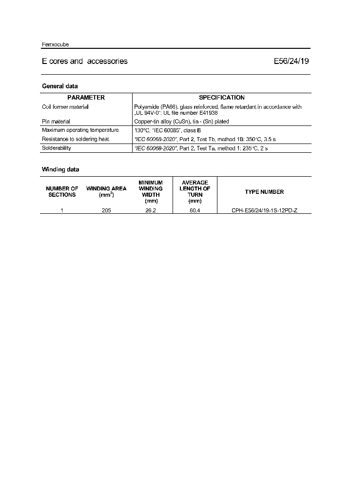 CPH-E19-1S-12PD-Z_5019290.PDF Datasheet