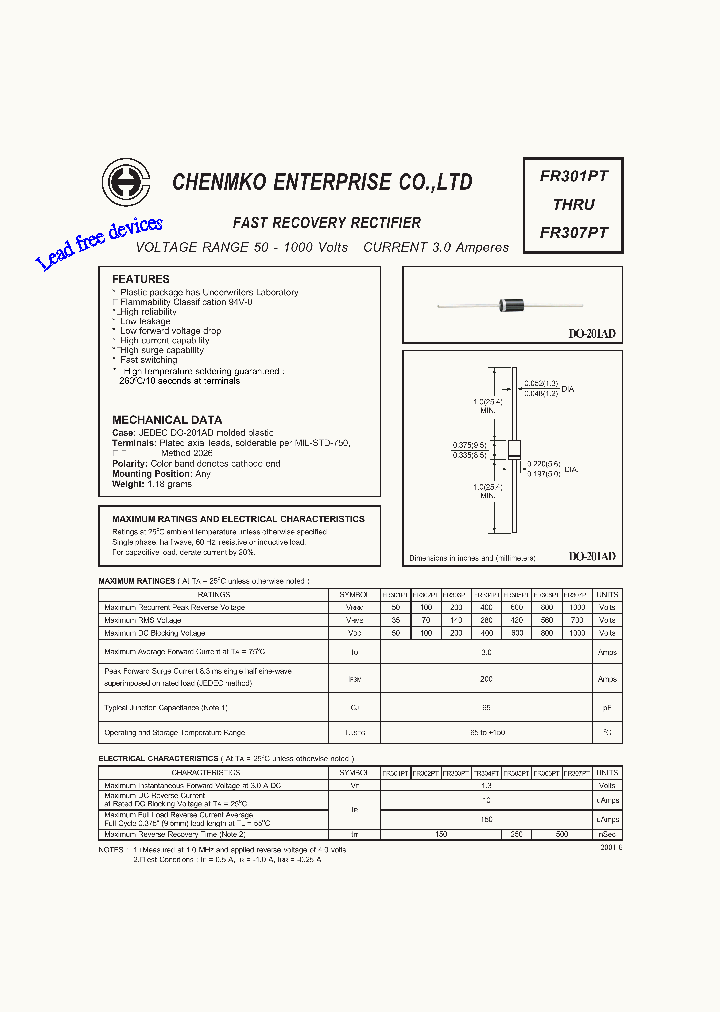 FR301PT_5021783.PDF Datasheet