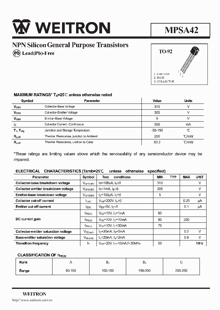 MPSA42_5022175.PDF Datasheet