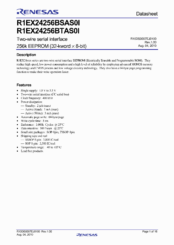 R1EX24256BTAS0I_5023476.PDF Datasheet