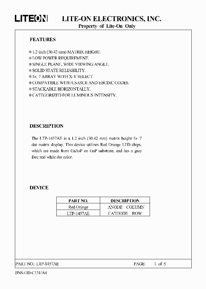 LTP-1457AE_5025387.PDF Datasheet