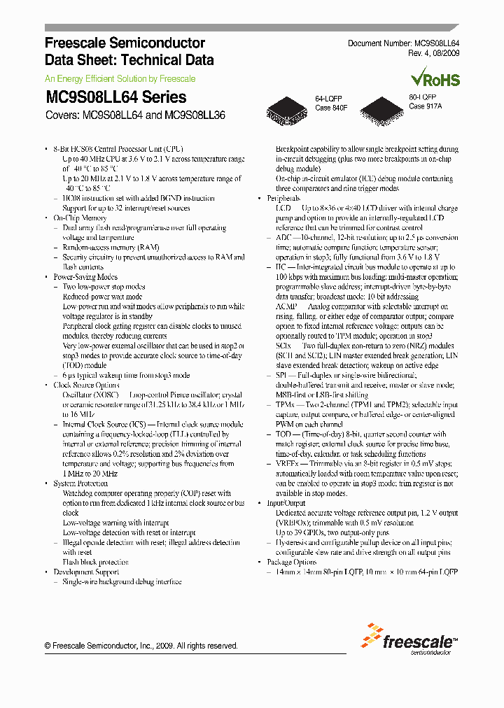 MC9S08LL64_5031950.PDF Datasheet
