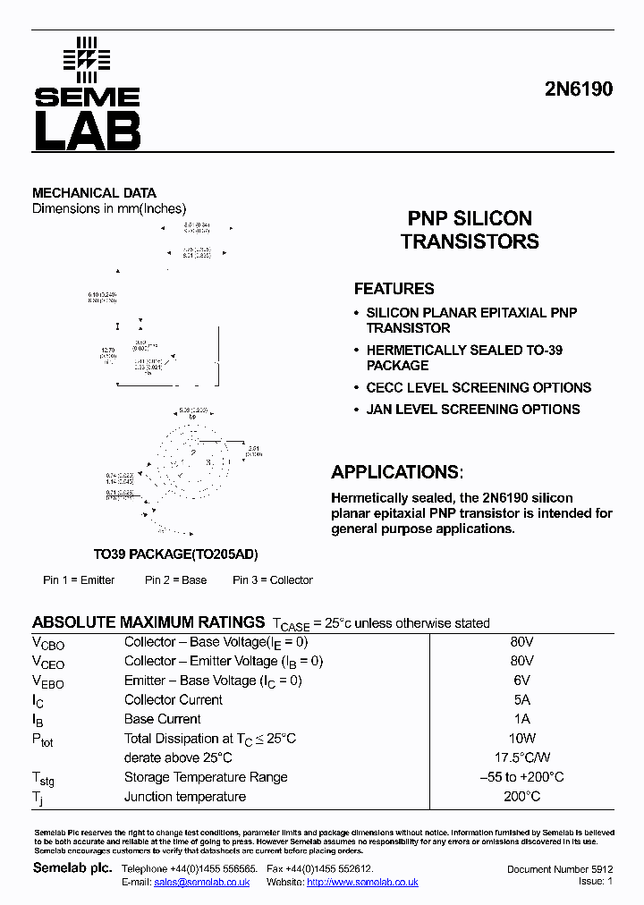 2N6190_5033070.PDF Datasheet