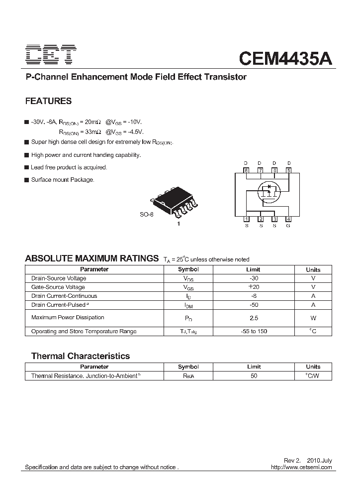 CEM4435A10_5034389.PDF Datasheet