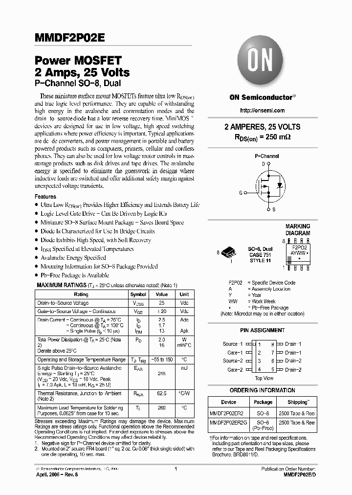 MMDF2P02E_5034848.PDF Datasheet