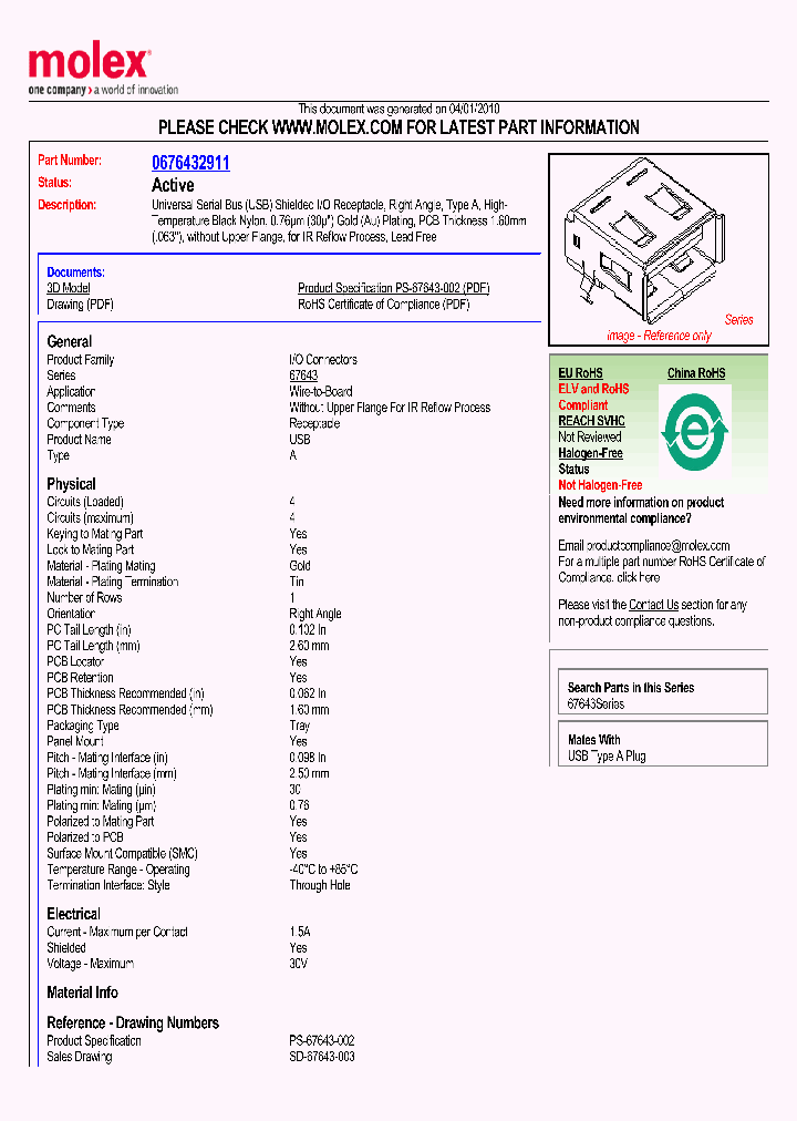 67643-2911_5035082.PDF Datasheet