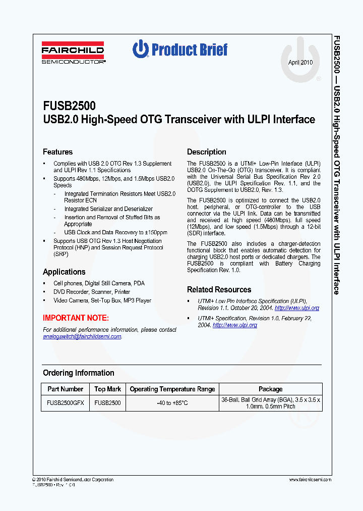 FUSB2500_5043782.PDF Datasheet