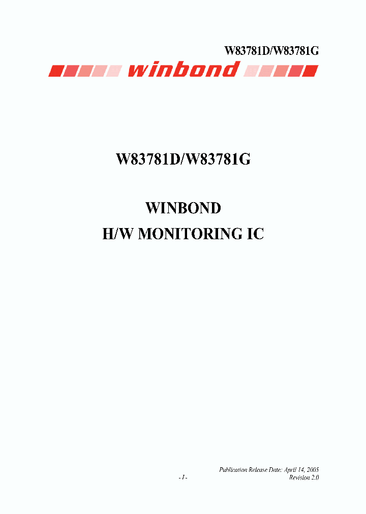 W83781D_5044301.PDF Datasheet