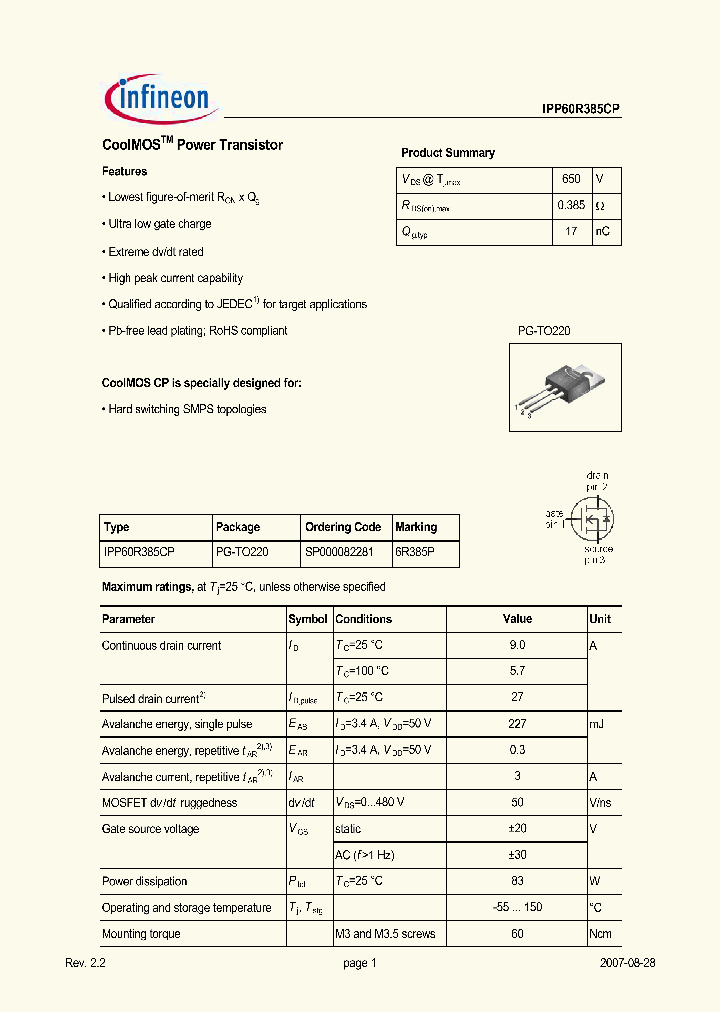 IPP60R385CP_5044942.PDF Datasheet