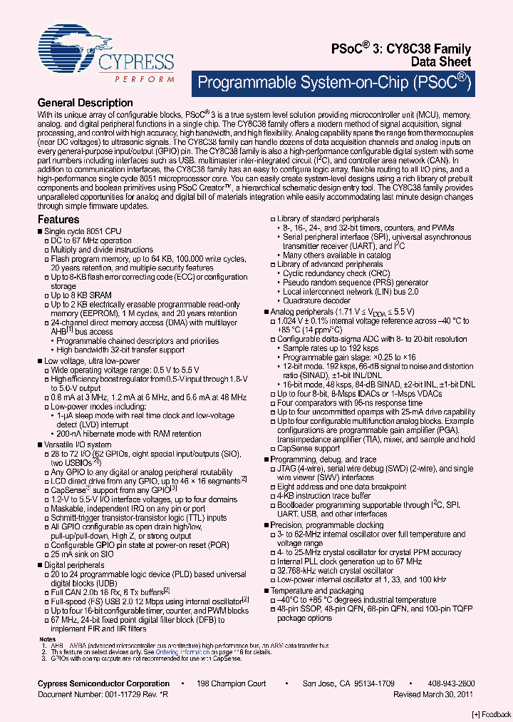 CY8C3811_5045013.PDF Datasheet