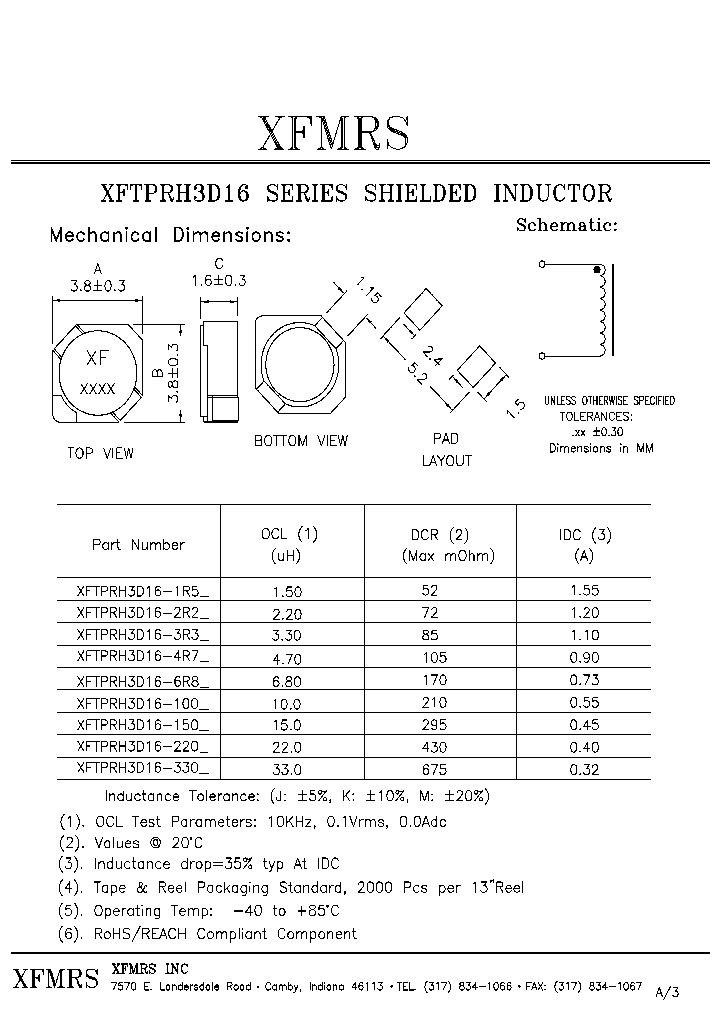 XFTPRH3D16-100_5045790.PDF Datasheet