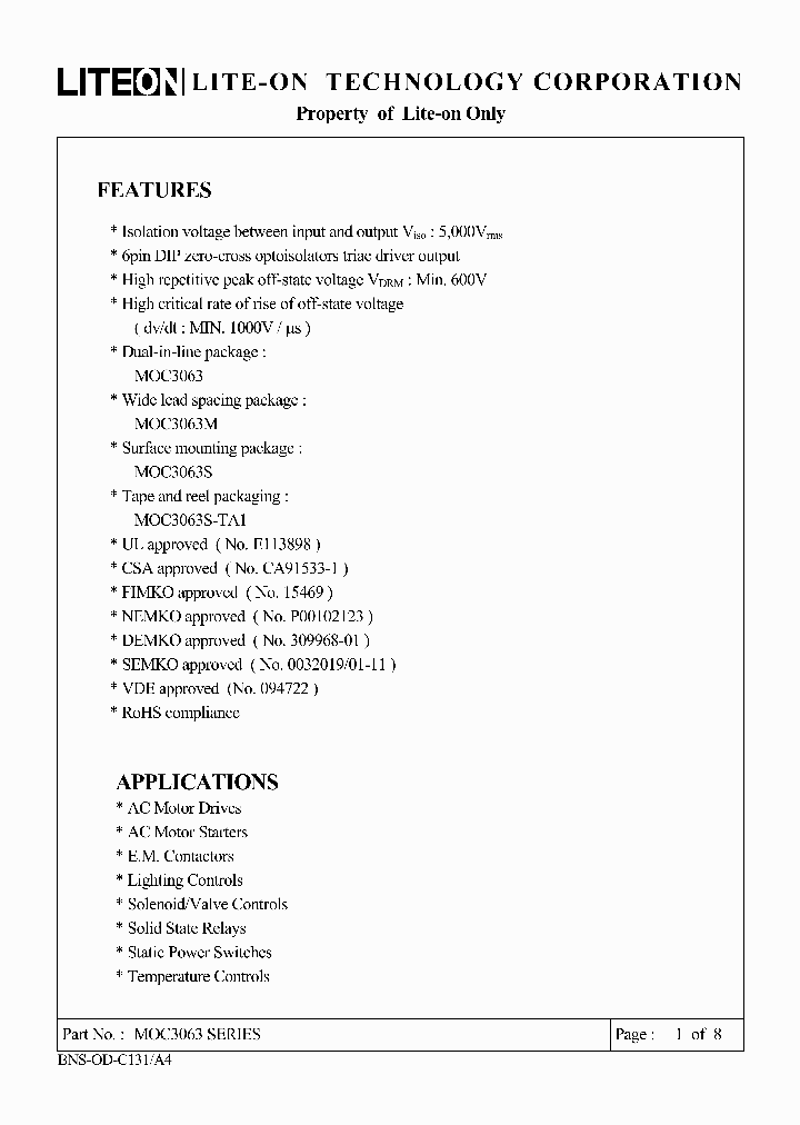 MOC3063_5046637.PDF Datasheet