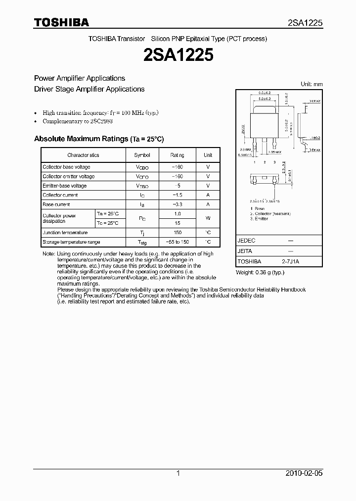 2SA122510_5046985.PDF Datasheet