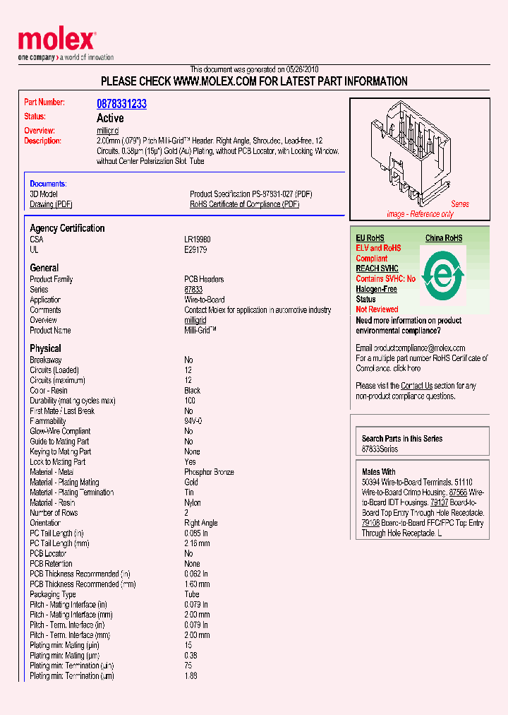 87833-1233_5052360.PDF Datasheet