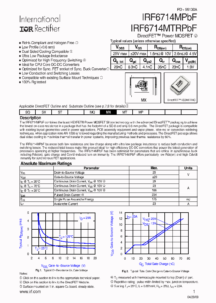 IRF6714MPBF09_5053260.PDF Datasheet