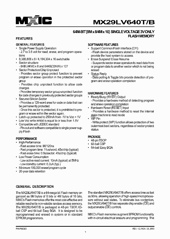 MX29LV640BXBI-90_5053993.PDF Datasheet
