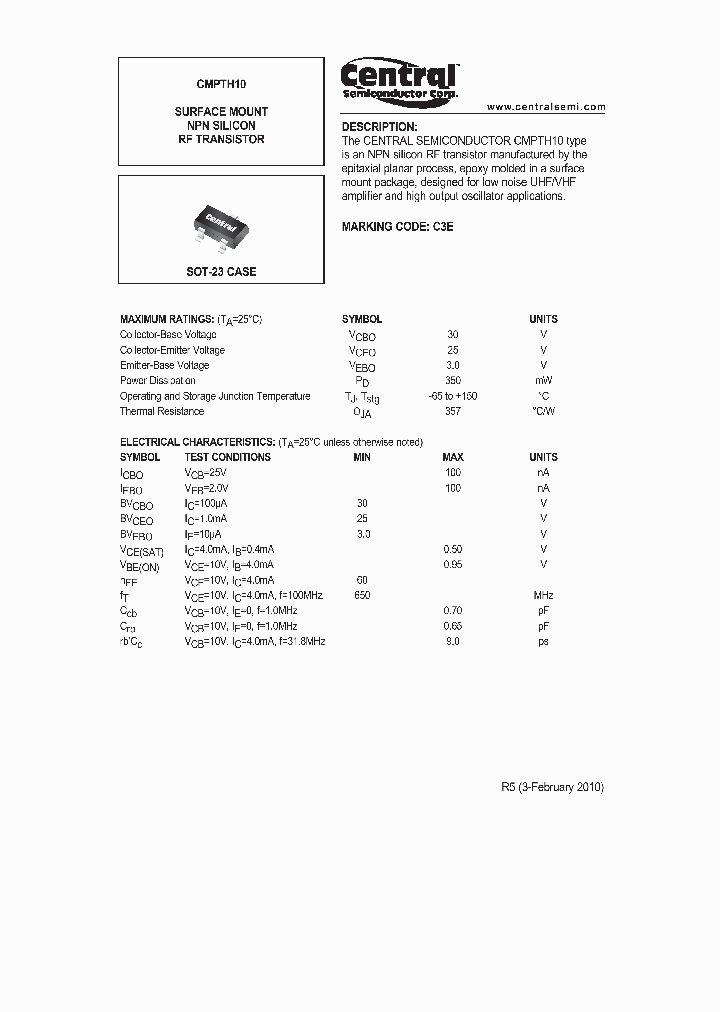 CMPTH1010_5054686.PDF Datasheet