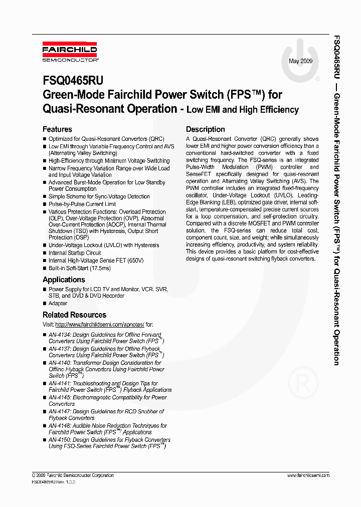 FSQ0465RU_5055157.PDF Datasheet